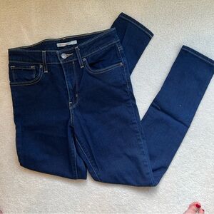 Levi’s High Rise Dark Wash Skinny Jeans Size 27